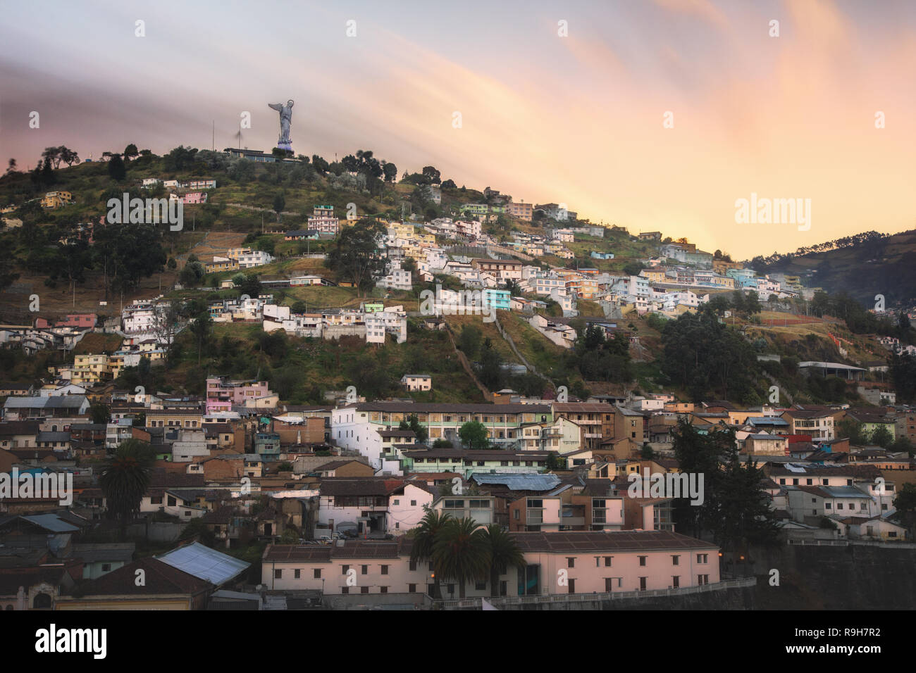 Virgen de Quito El Panecillo en Ecuador Stockfoto