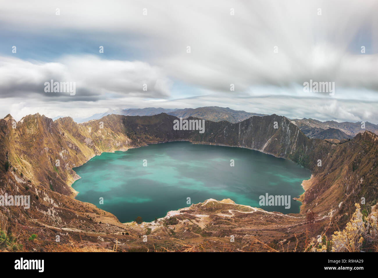 Laguna de Quilotoa en Ecuador Stockfoto