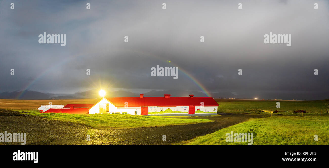 Mondlicht Regenbogen Panorama mondbogen (2 von 2) Stockfoto