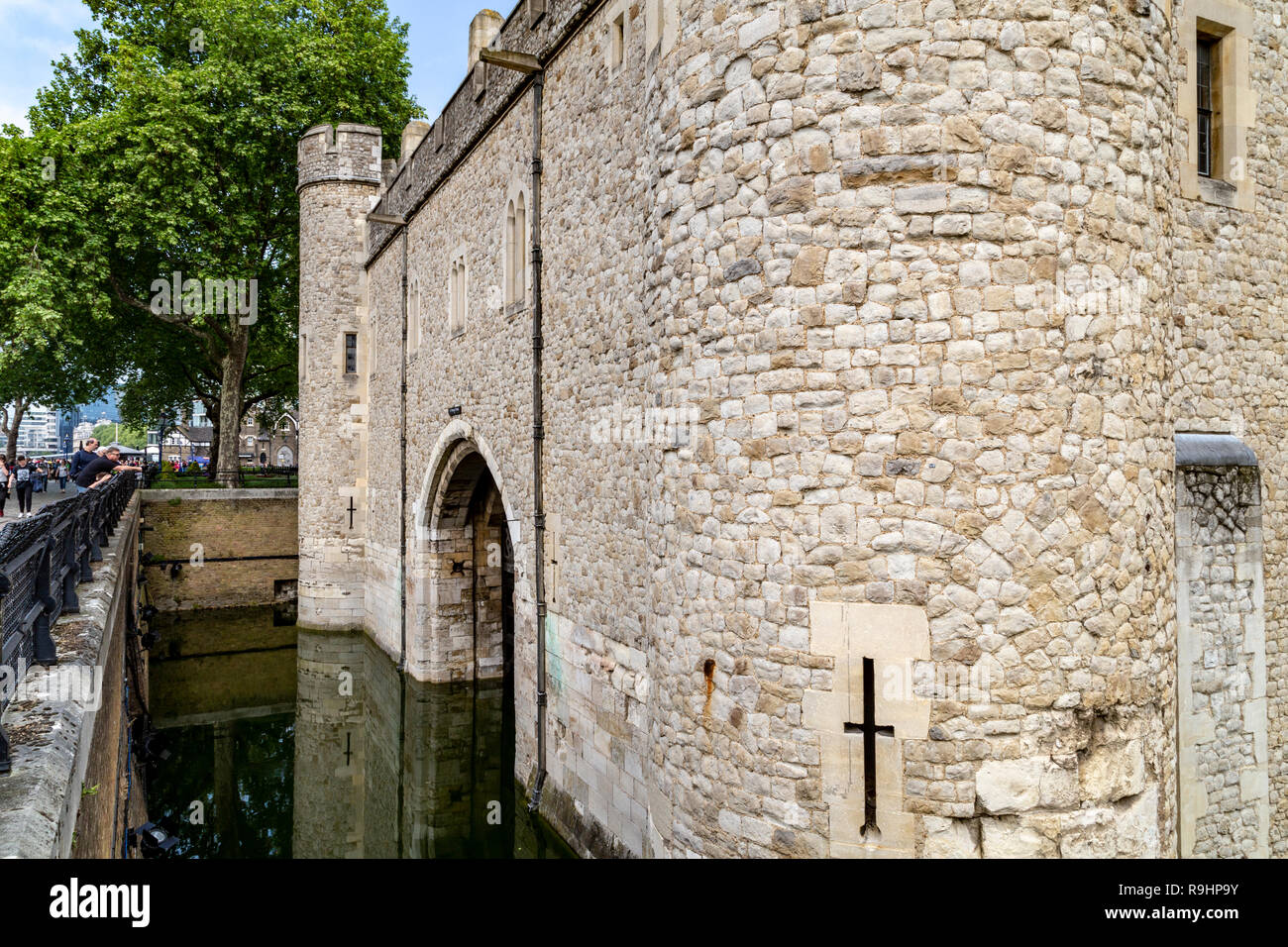 UK London Tower of London Tower Hill Gardens Stockfoto