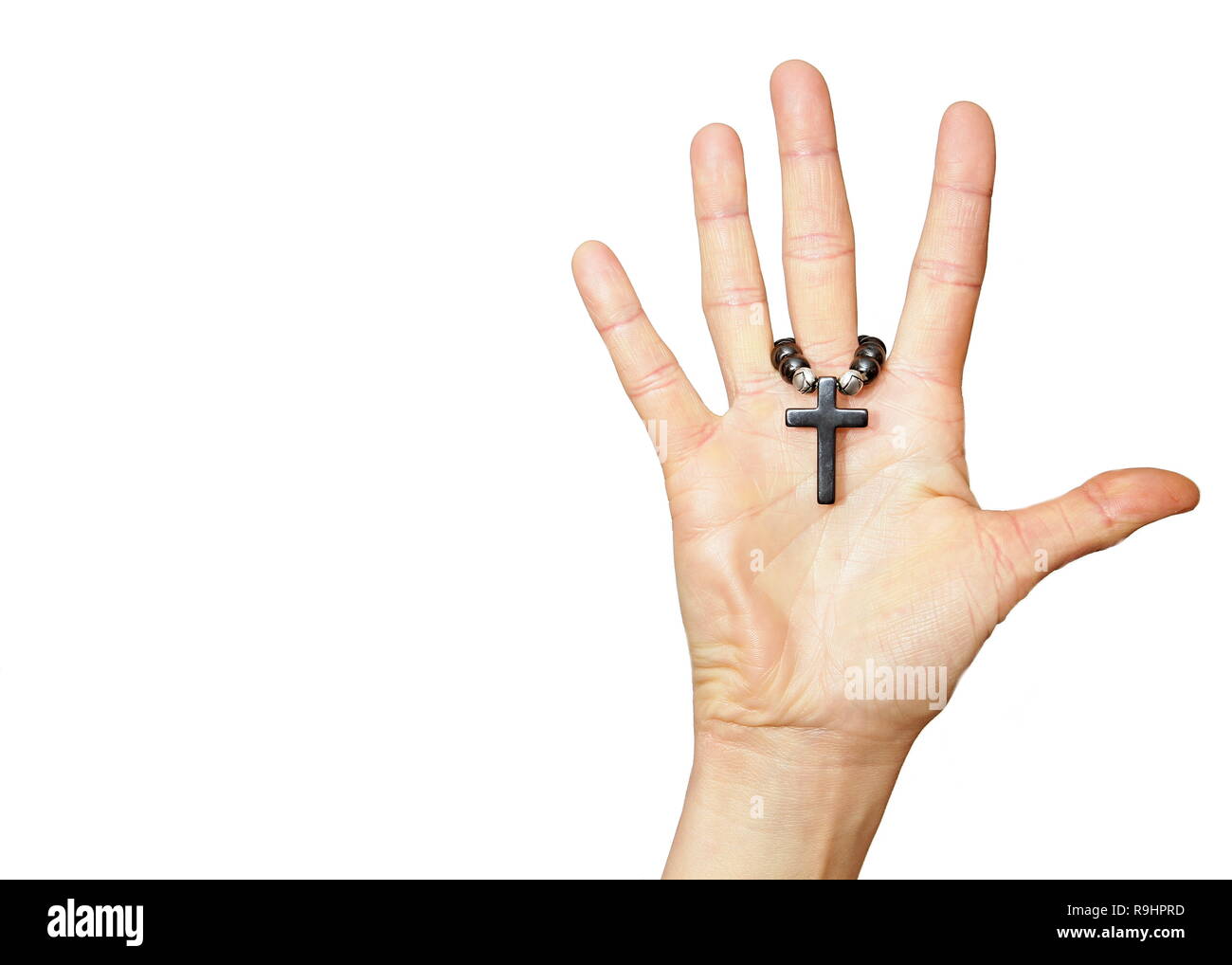 Hände zusammen beten zu gott Stock Foto Stockfoto