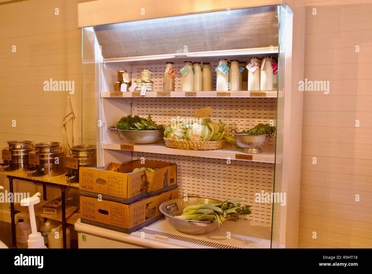 Bulk Markt in Hackney, East London ist eine Null Abfall, kein Plastik Supermarkt. Stockfoto