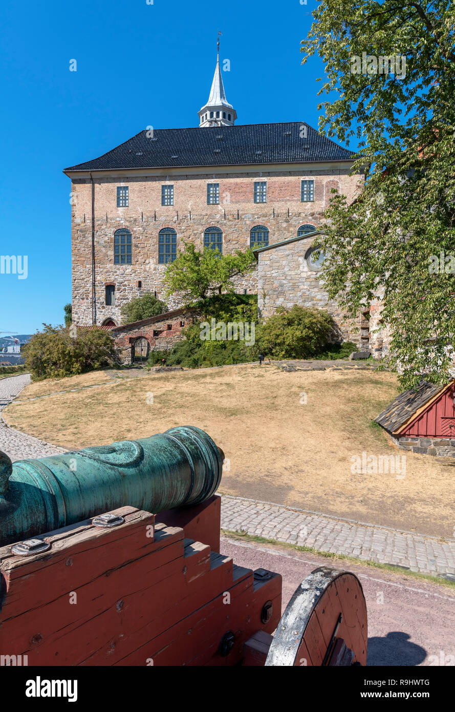 Die Akershus Festung (Akershus Festning) und Schloss Akershus (Akershus Slott), Oslo, Norwegen Stockfoto