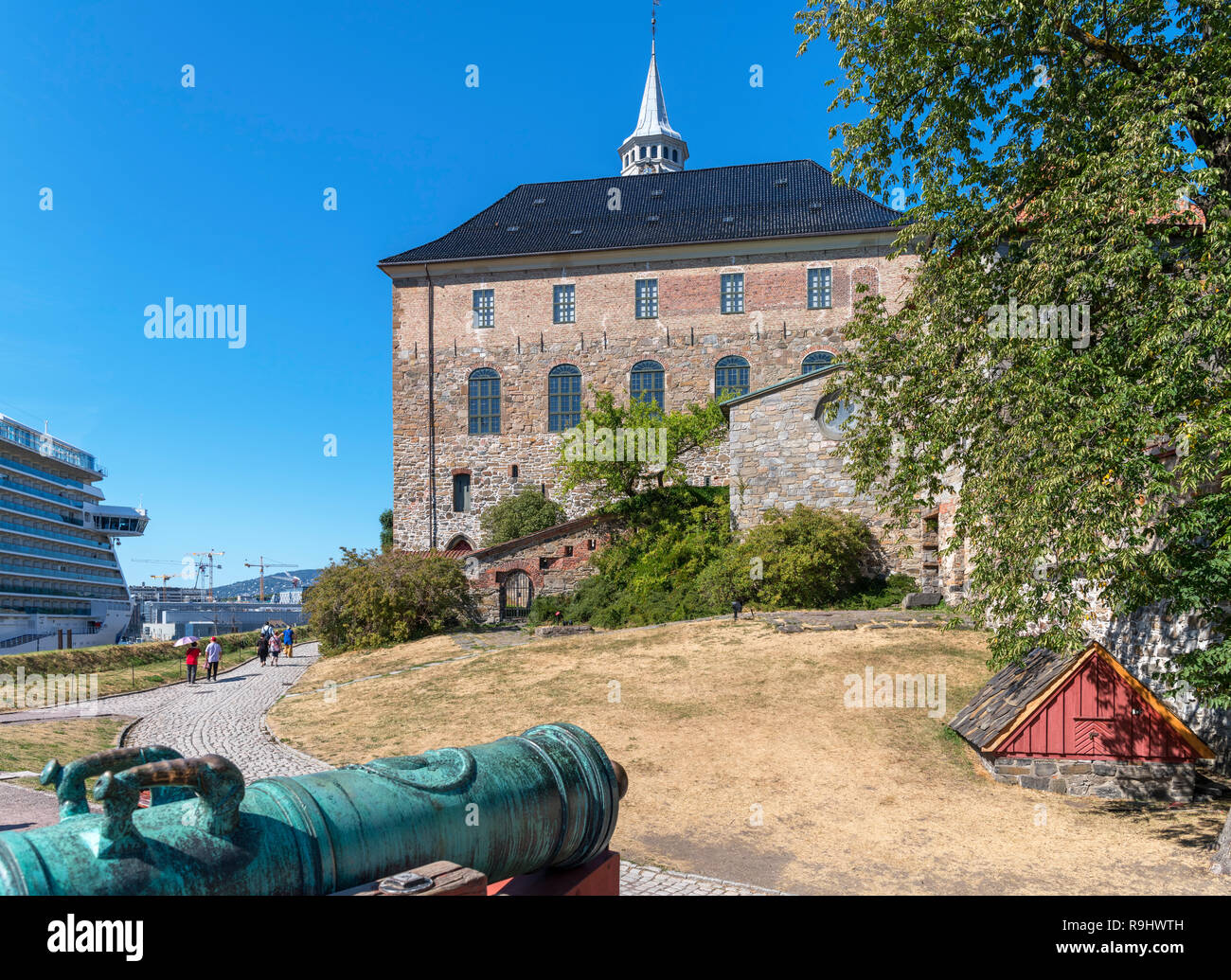 Die Akershus Festung (Akershus Festning) und Schloss Akershus (Akershus Slott), Oslo, Norwegen Stockfoto