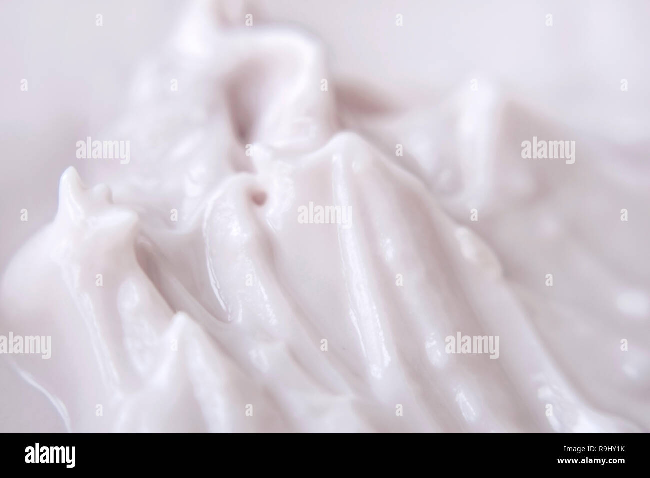 Pale Pink Joghurt zarte Textur Milchprodukt Hintergrund Stockfoto