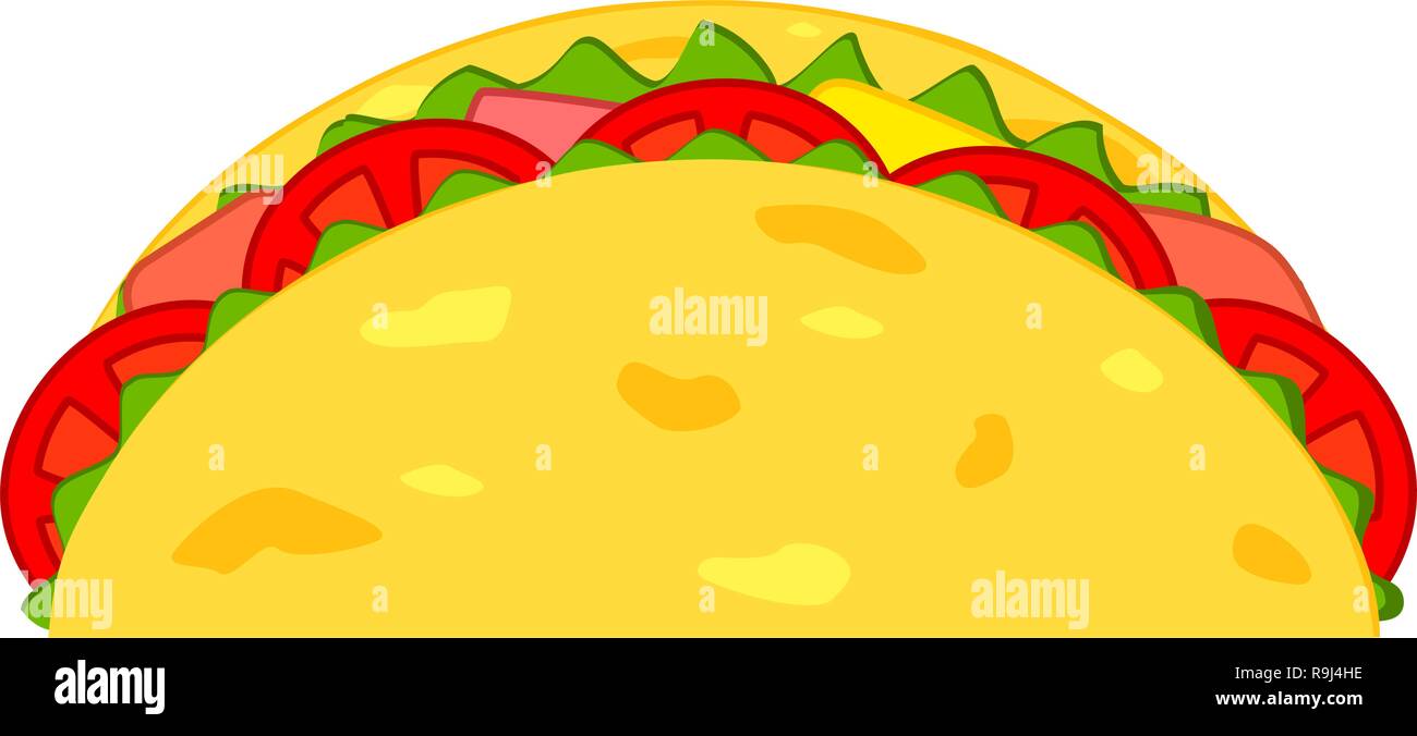 Bunte cartoon Taco Stock Vektor