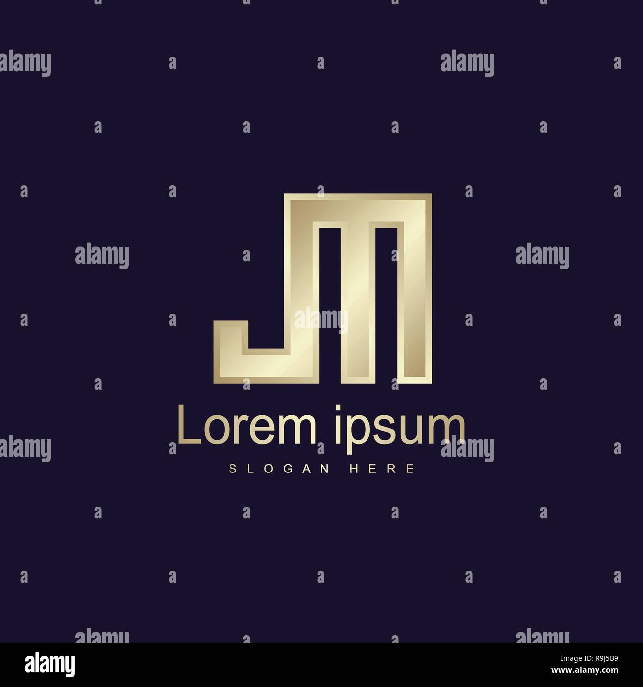 Initial JM Logo Vorlage Vektor Design Stock Vektor