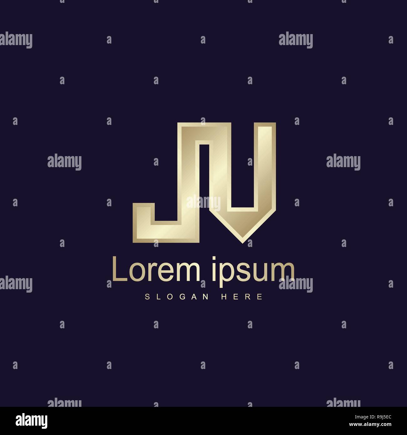 Anfangsbuchstaben GU Logo Vorlage Vektor Design Stock Vektor