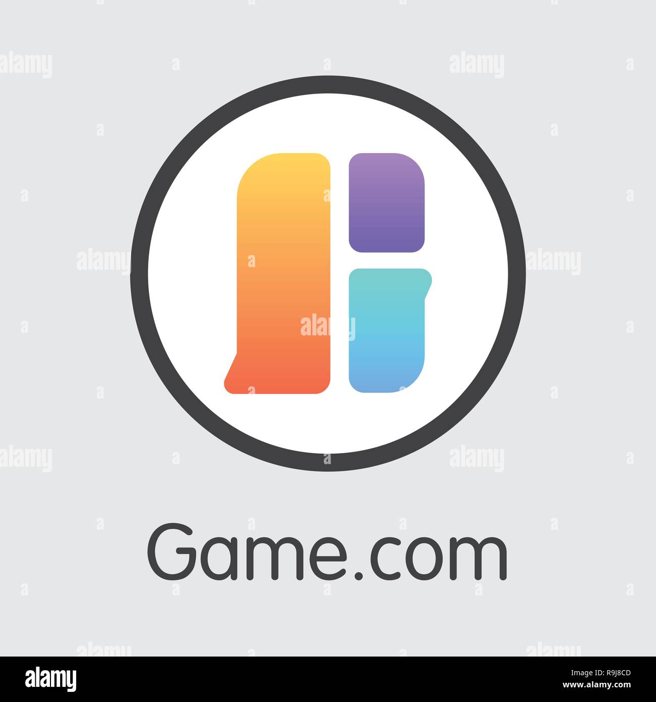 Agb - Gamecom. Die Crypto Münzen oder Cryptocurrency Logo. Stock Vektor