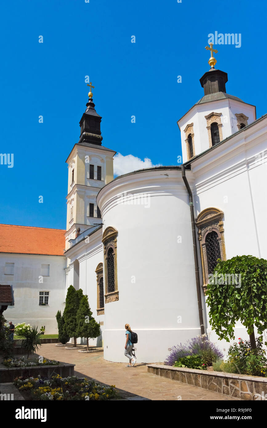 Kloster Krusedol, serbisch-orthodoxen Kirche, die auf dem Berg Fruska Gora, Serbien Stockfoto