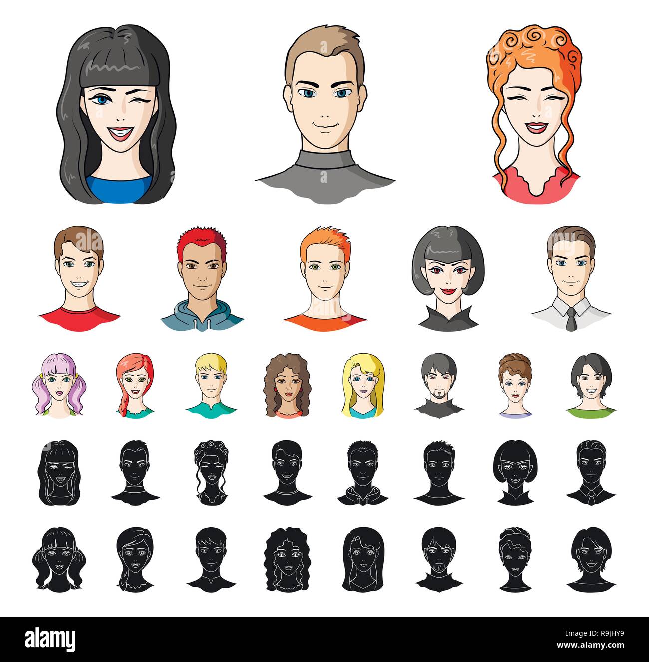 Aussehen, Kunst, Athlet, Avatar, Glatze, Bart, Junge, Cartoon, schwarz, Sammlung, Design, Kleid, Gesicht, Mimik, Mode, Mädchen, Gläser, Großvater, Großmutter, Frisur, Kopf, menschliche, Icon, Illustration, isoliert, Logo, Mann, Schnurrbart, Außen, Menschen, Personen, Portrait, Satz, Zeichen, Stiefvater, Stiefmutter, Stil, Symbol, Lehrer, Riegel, Benutzer, Vector, Web, Frau, Arbeiten, Vektor, Vektoren, Stock Vektor