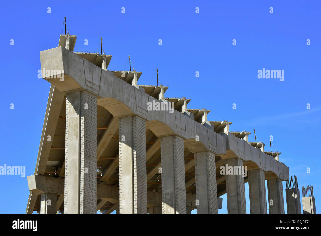 Bau einer Autobahn, Überführung Stockfoto