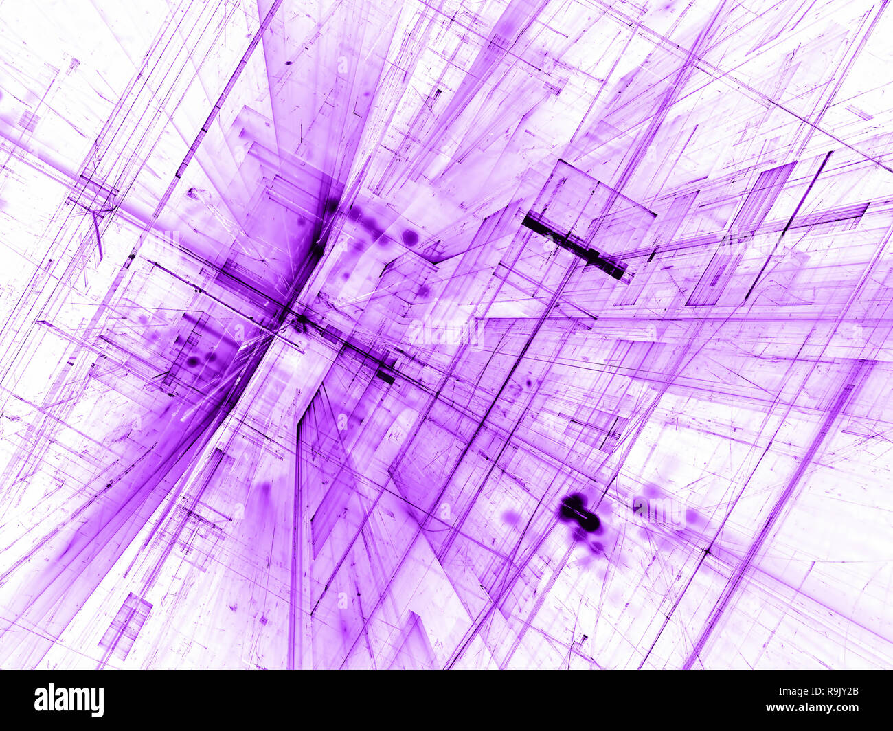 Abstract Weiss Und Violett Technologie Hintergrund Computer Generierten 3d Darstellung Fraktal Kunst Zimmer Oder Die Strasse Von Surreal Stadt Hi Tech Oder Virtuellen Stockfotografie Alamy