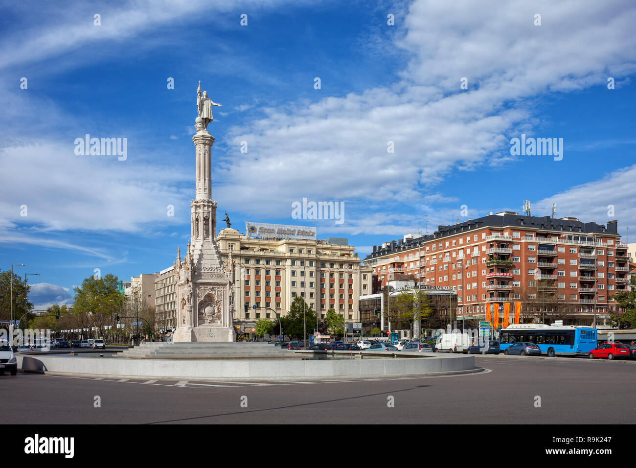 Columbus Square - Plaza de Colon in der Stadt Madrid in Spanien Stockfoto