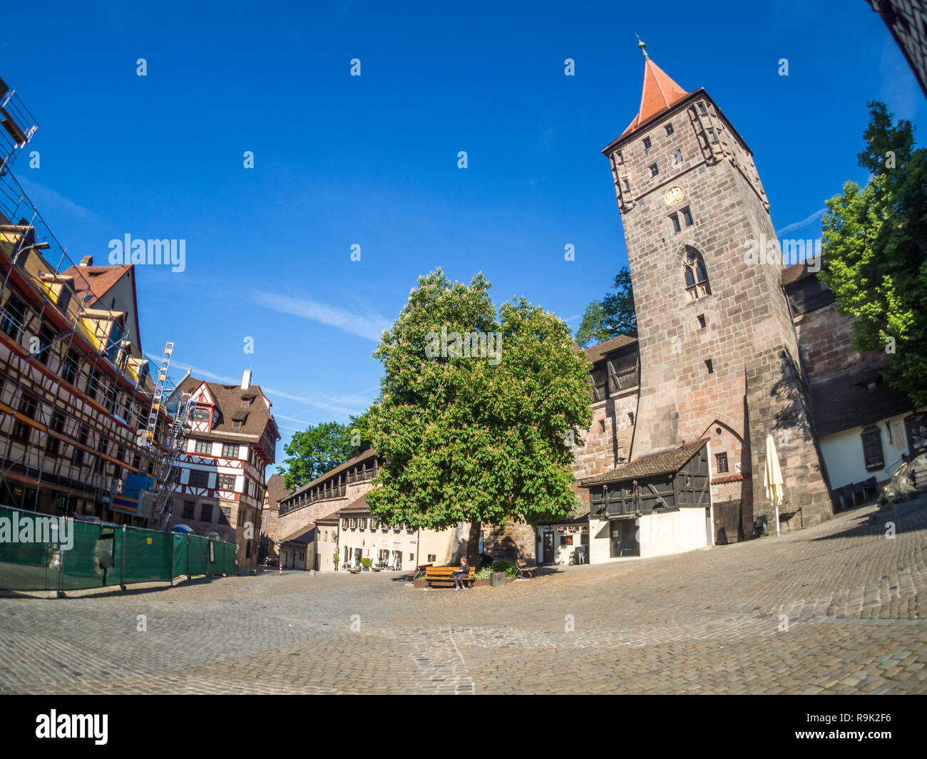 Blick auf das Tiergärtnertor in Nürnberg Stockfoto