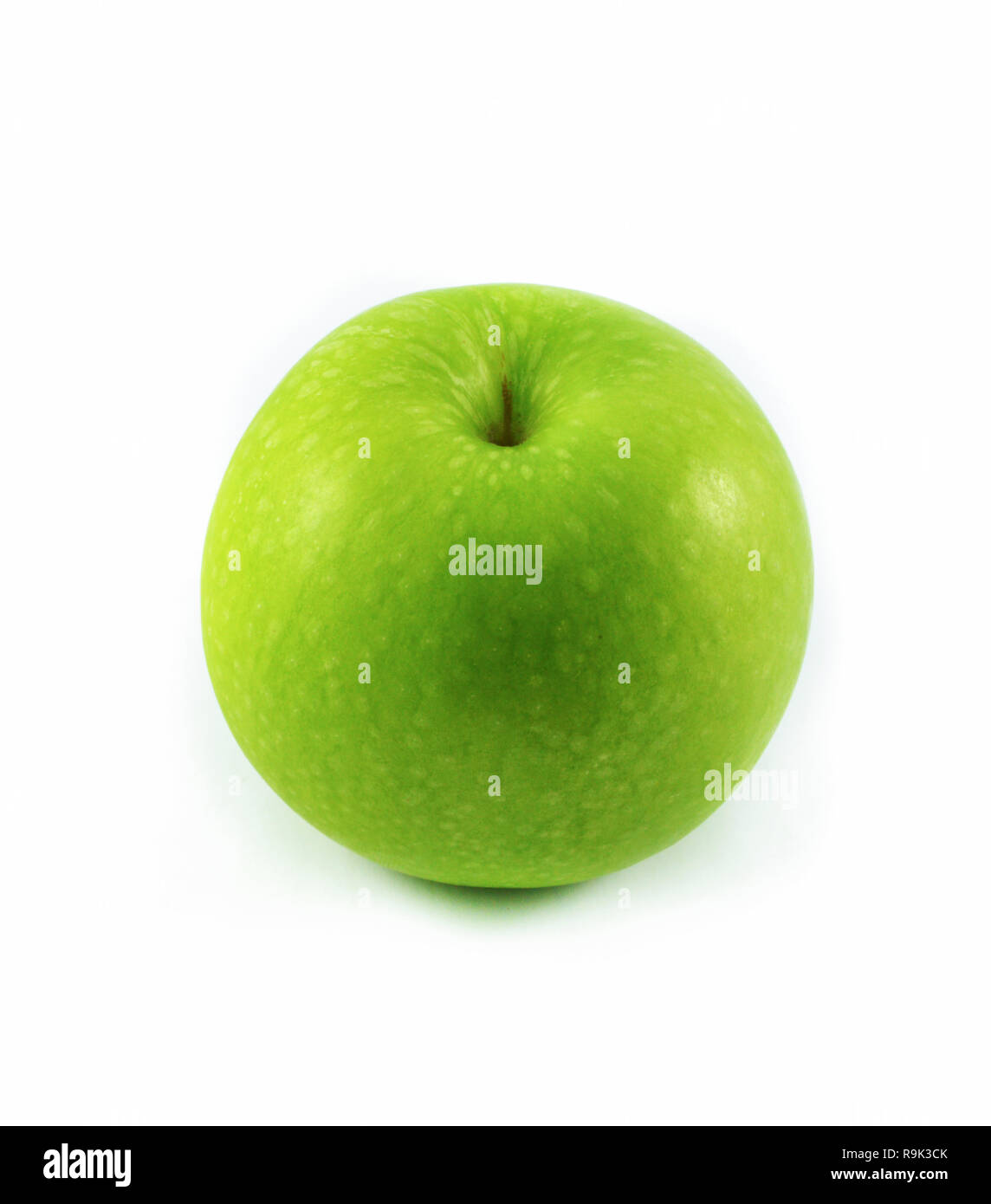 Green Apple isolieren auf weißem Hintergrund/Grün frisches Obst Stockfoto