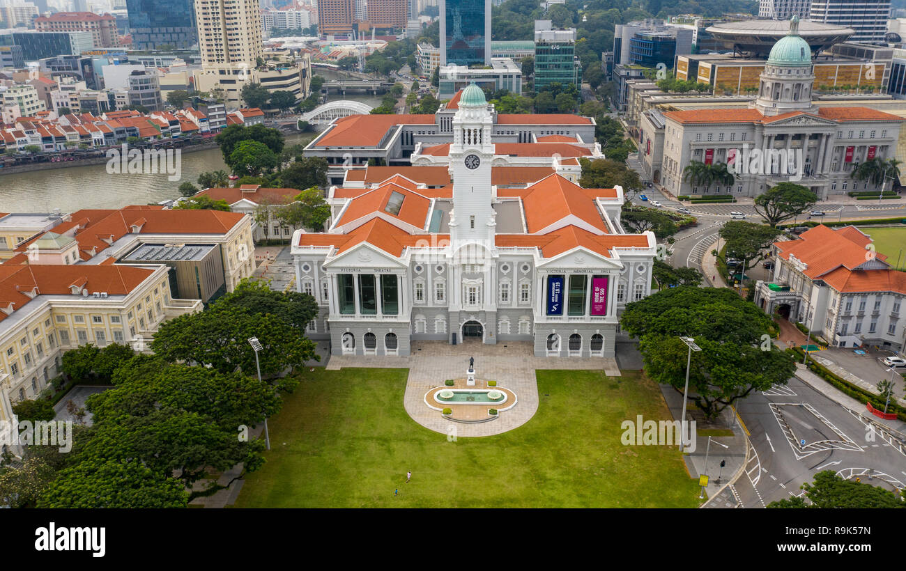 Victoria Victoria Theater- und Konzertsaal, VTVCH, kolonialen Stadtteil, Singapur Stockfoto