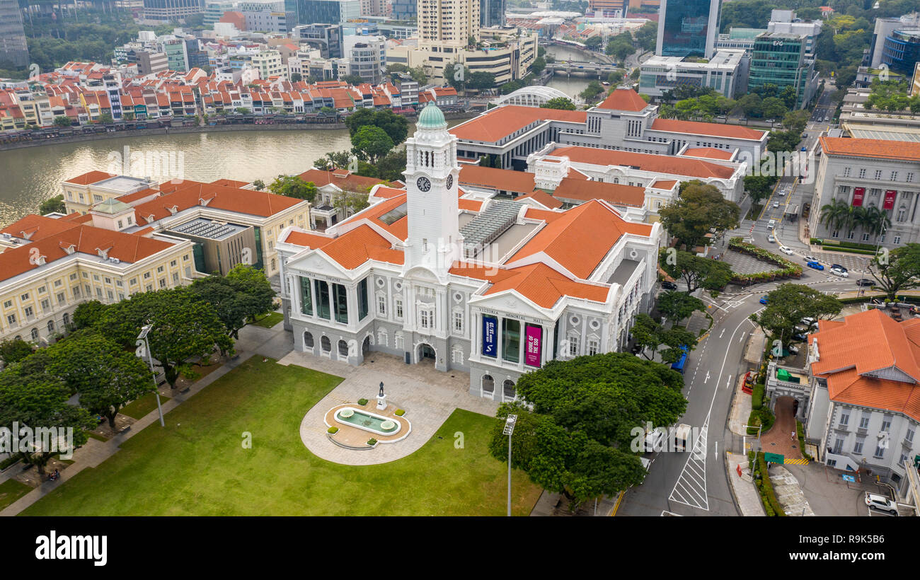 Victoria Victoria Theater- und Konzertsaal, VTVCH, kolonialen Stadtteil, Singapur Stockfoto