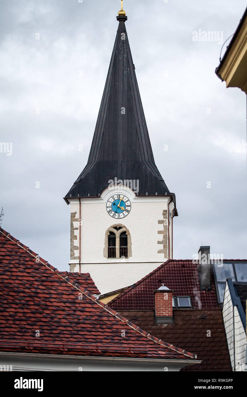 Historische Altstadt von Weitra, Waldviertel, Niederösterreich Stockfoto
