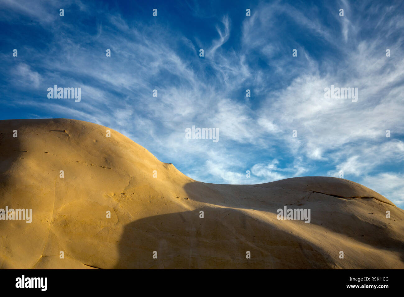 Israel, Negev Wüste, Landschaft im westlichen Negev Wüste in der Nähe von Nitzana Stockfoto