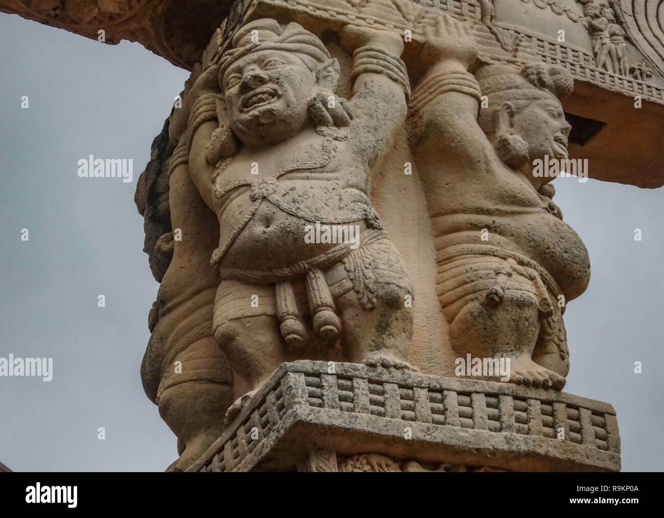 Die große Stupa in Sanchi-Madhya Pradesh/Indien (UNESCO Weltkulturerbe) Stockfoto