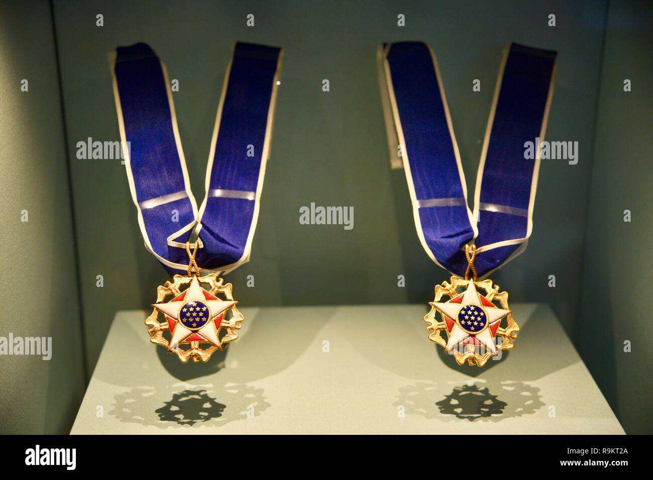 Presidential Medal of Freedom 1999 von Präsident Jimmy Carter und Rosalynn Carter gegeben auf Anzeige an das Carter Center (Museum) Atlanta, Georgia, USA Stockfoto