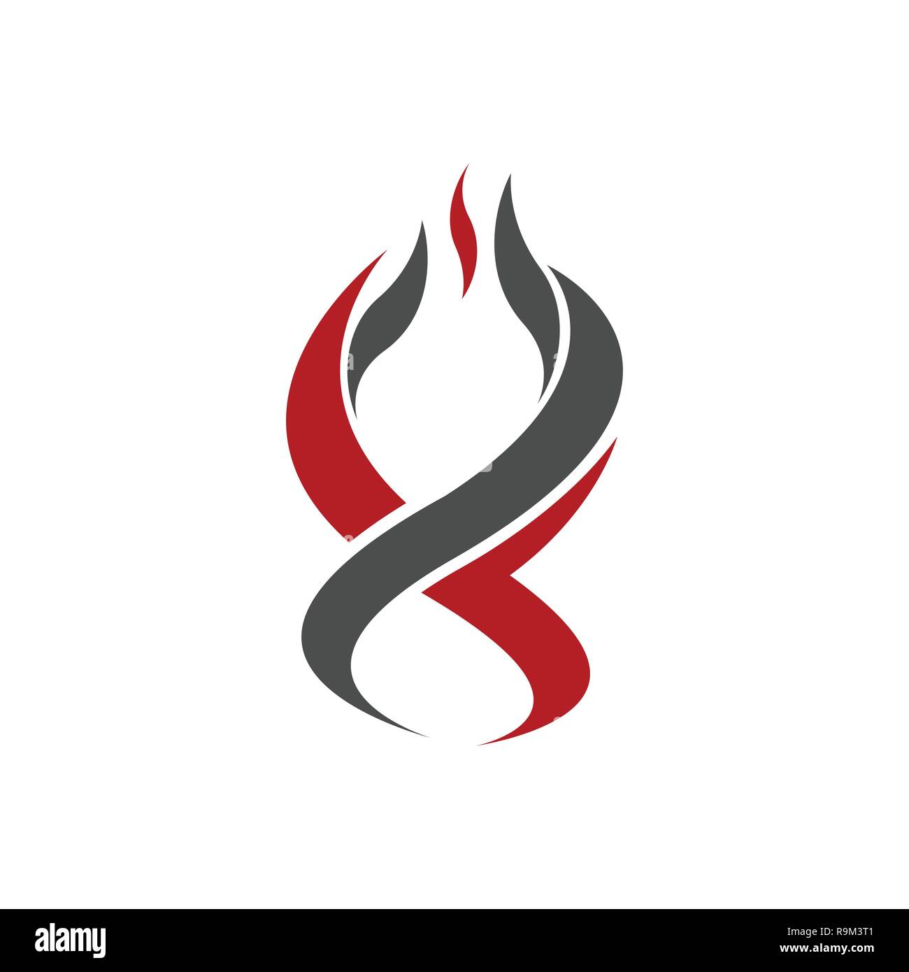 Flamme logo Vektor Vorlage. Brand Logo Design Grafik. torch Logo Design Element. heißes Feuer Symbol. Gas logo Illustration. Symbol entzünden. Wärme unterzeichnen. Ener Stock Vektor