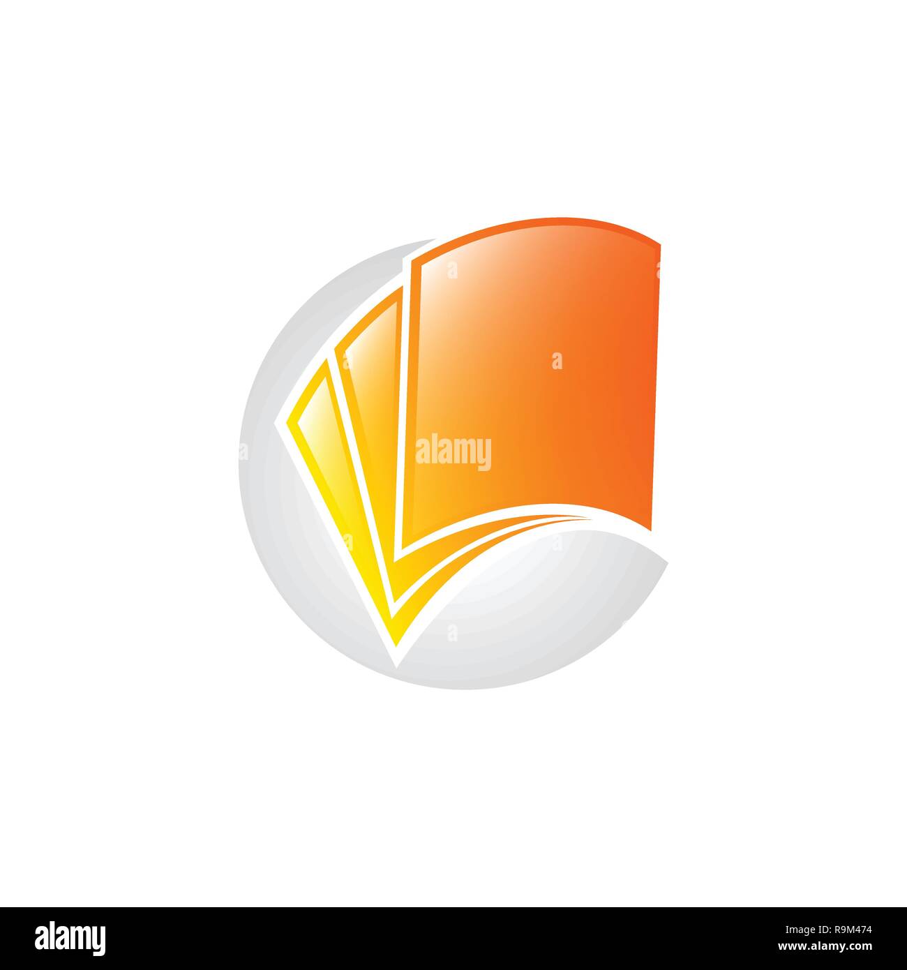 Kreative Buch öffnen Logo Vektor, Buch Farbe logo, Schulbücher, Bildung Bücher Stock Vektor