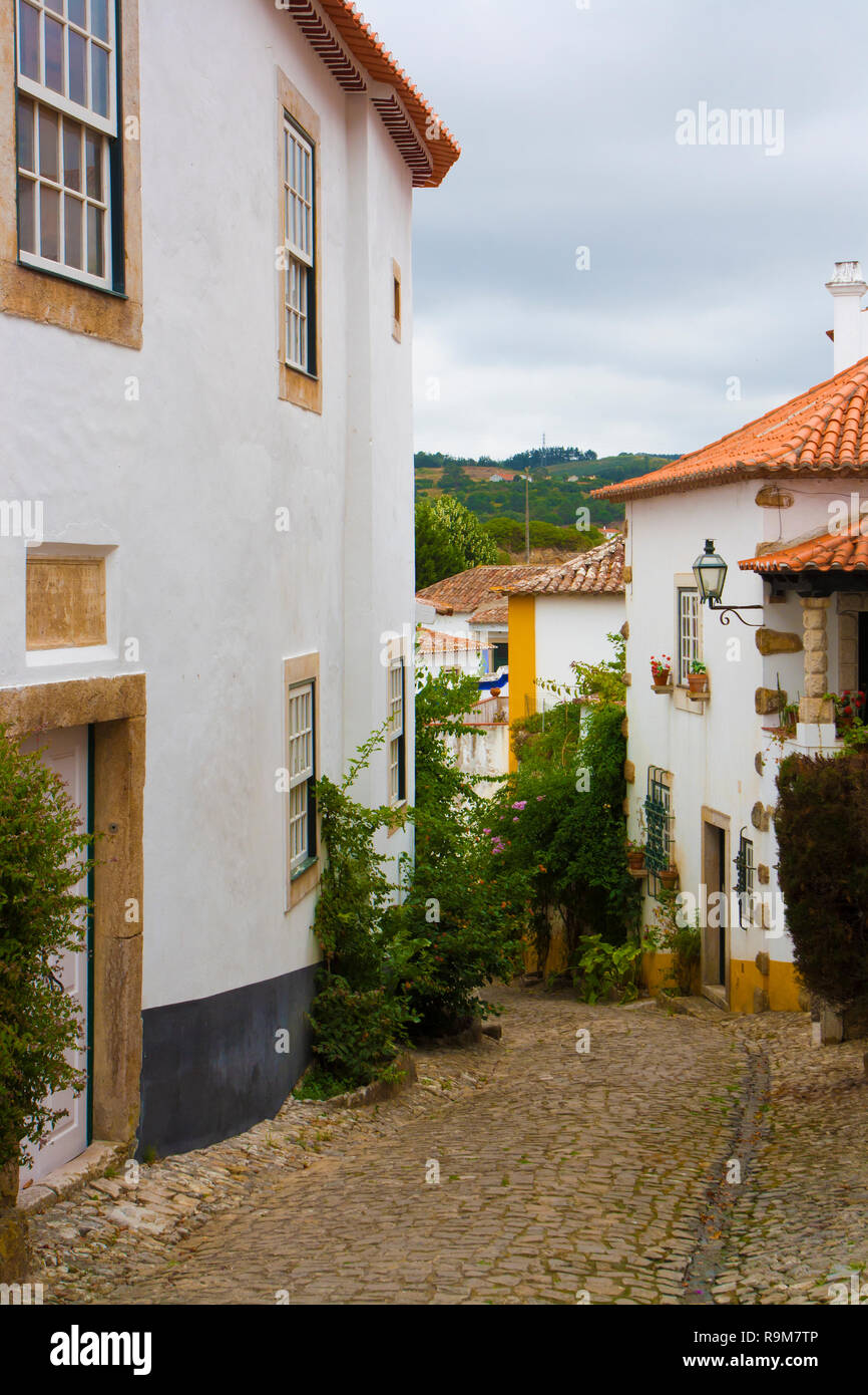 Obidos Stadt in Portugal Stockfoto