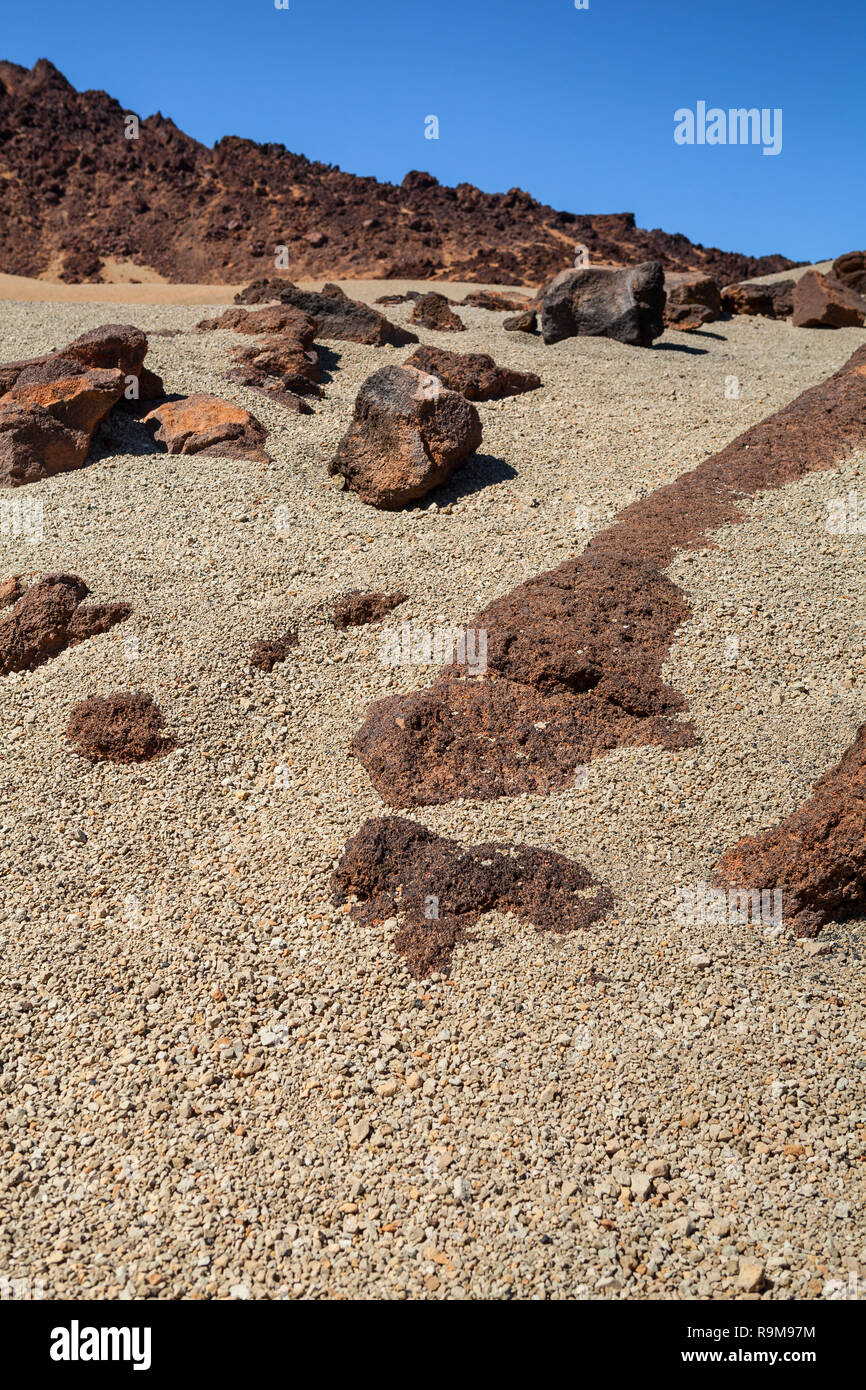 Vulkanische Landschaft von Teneriffa, Kanarische Inseln, Spanien. Stockfoto