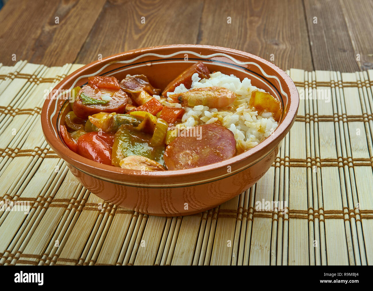 Authentische New Orleans Gumbo ist reale Cajun Stockfoto