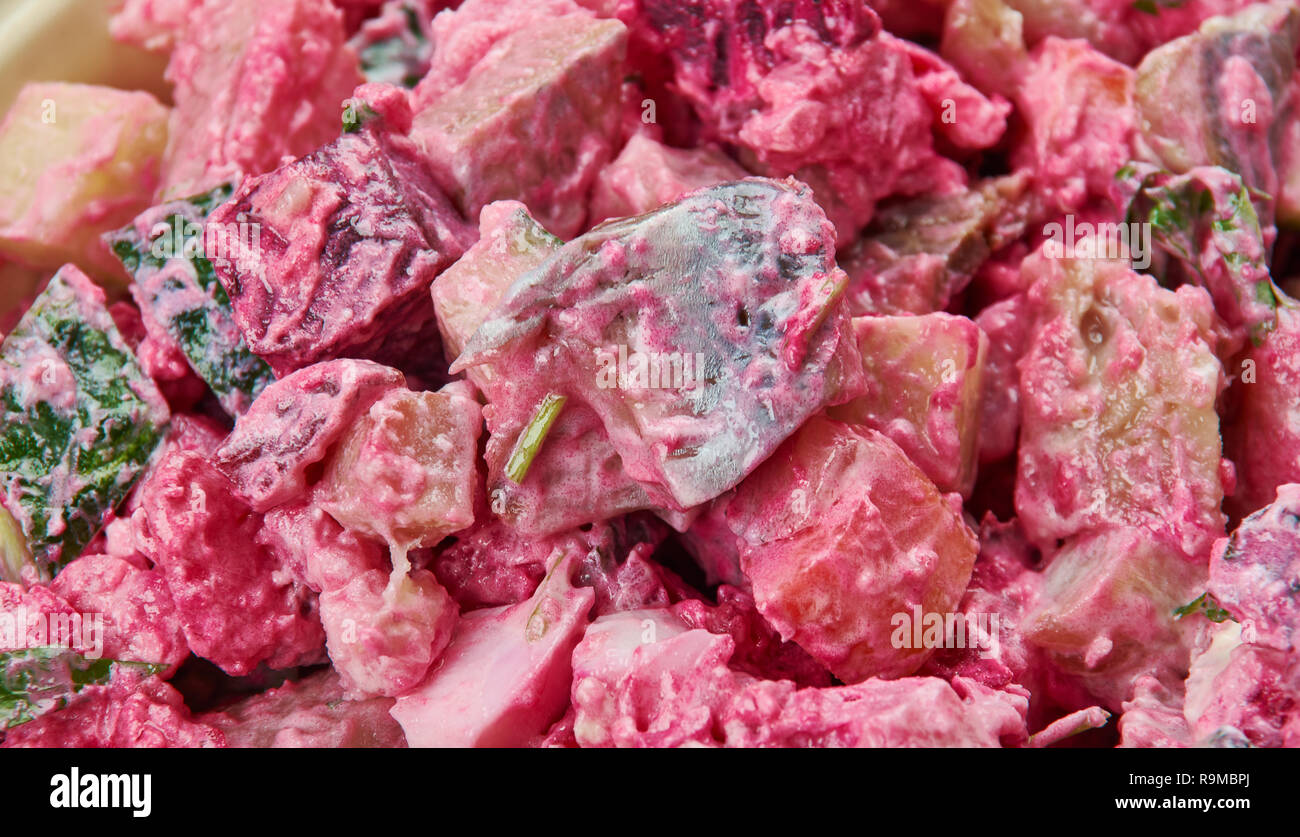 - Deutsche heringsalat Heringssalat, für mehr im skandinavischen Stil Stockfoto