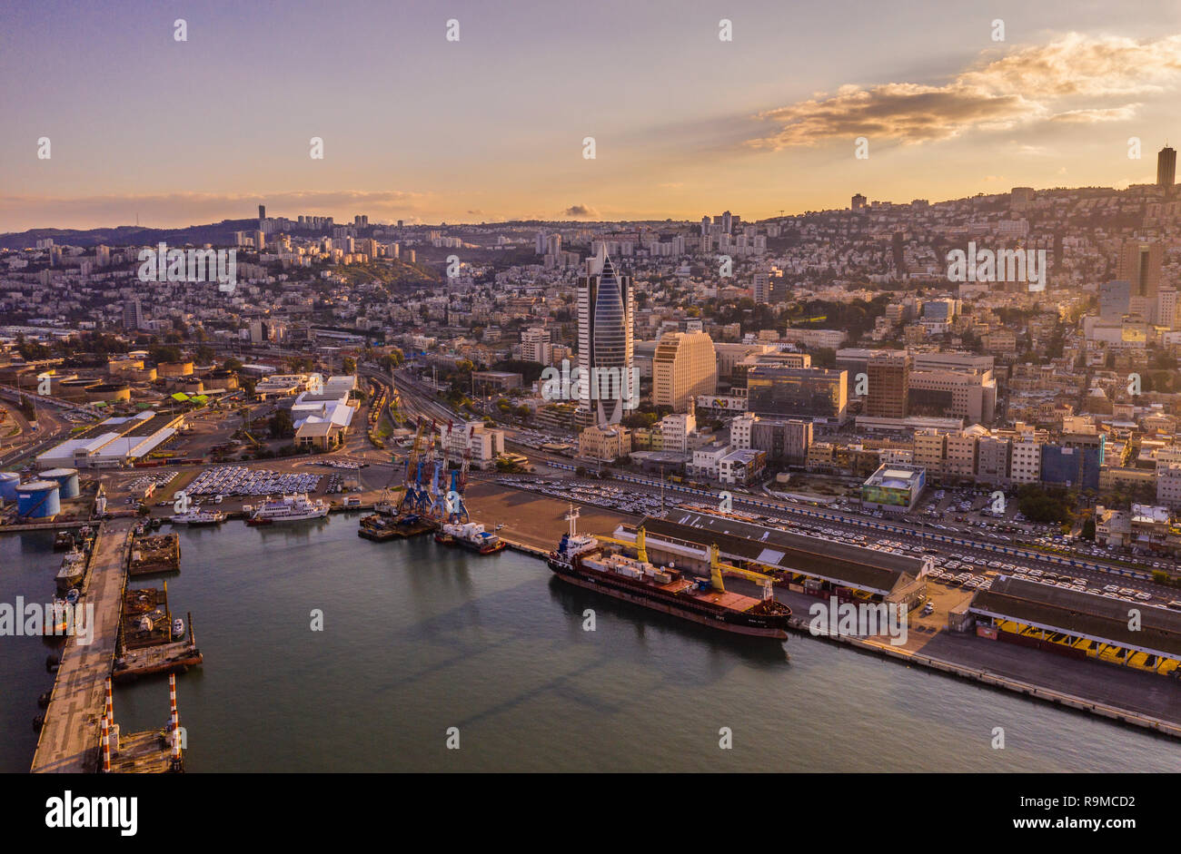 Haifa Luftaufnahme Stockfoto