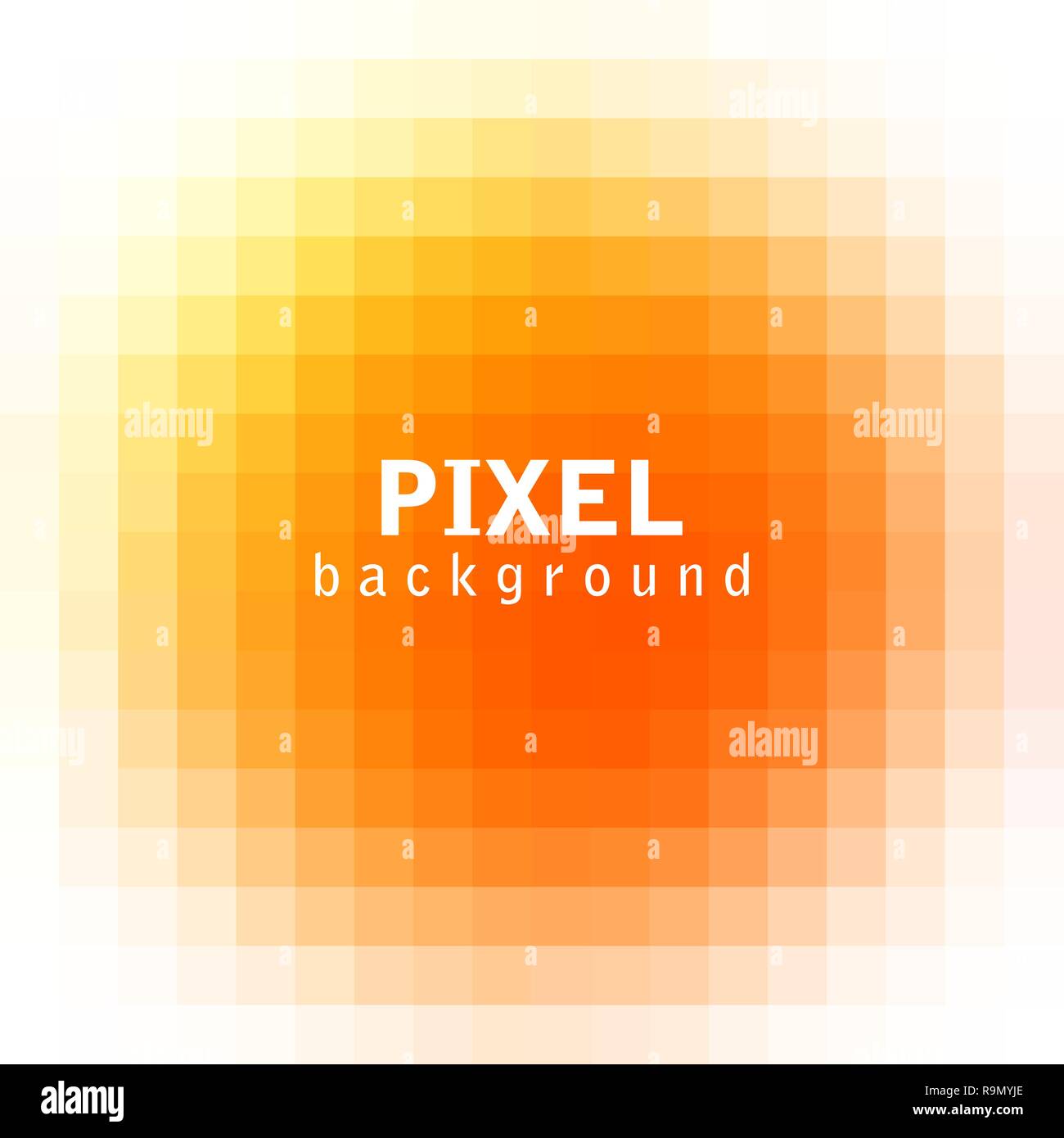 Abstrakte pixel orange kubische Hintergrund, Vector Illustration Stock Vektor