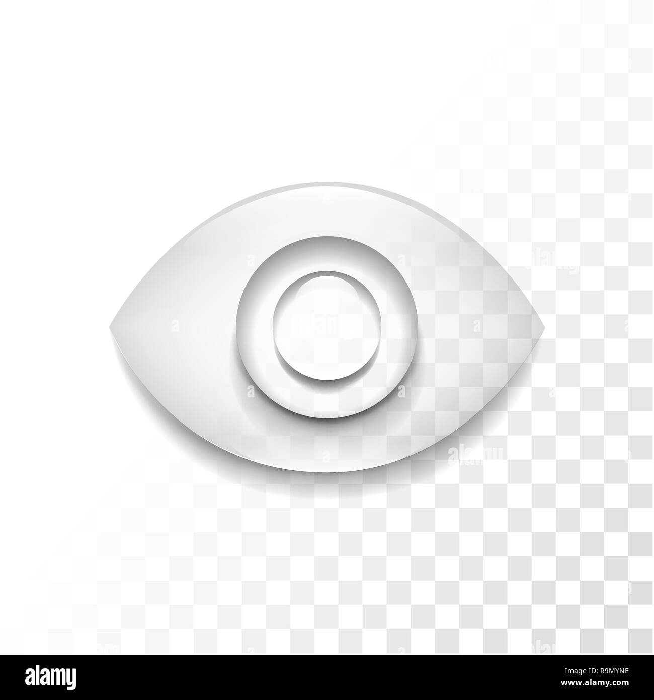 Transparente isolierte menschliche Auge Symbol, Vector Illustration Stock Vektor