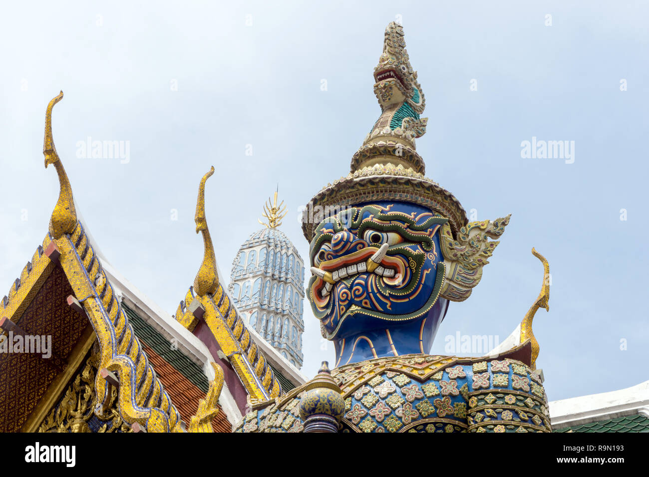 Daemon Wächter von Wat Phra Kaew, Grand Palace in Bangkok, Thailand Stockfoto