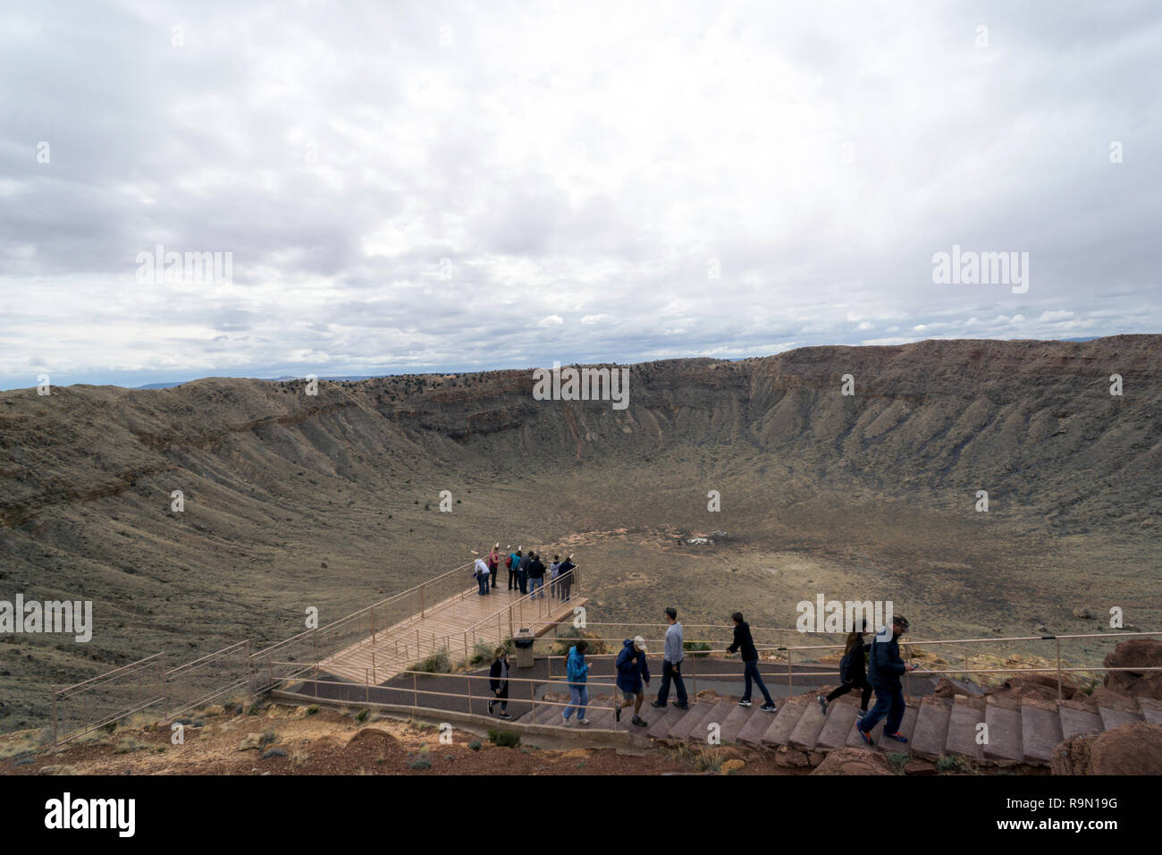 Meteor Crater Naturdenkmal Bildfläche, Winslow, Arizona Stockfoto