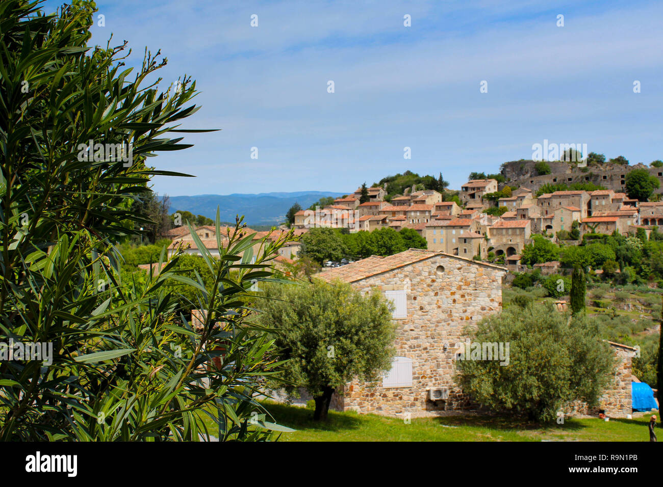 Wunderschöne Landschaft in der Region Ardèche in Frankreich Stockfoto