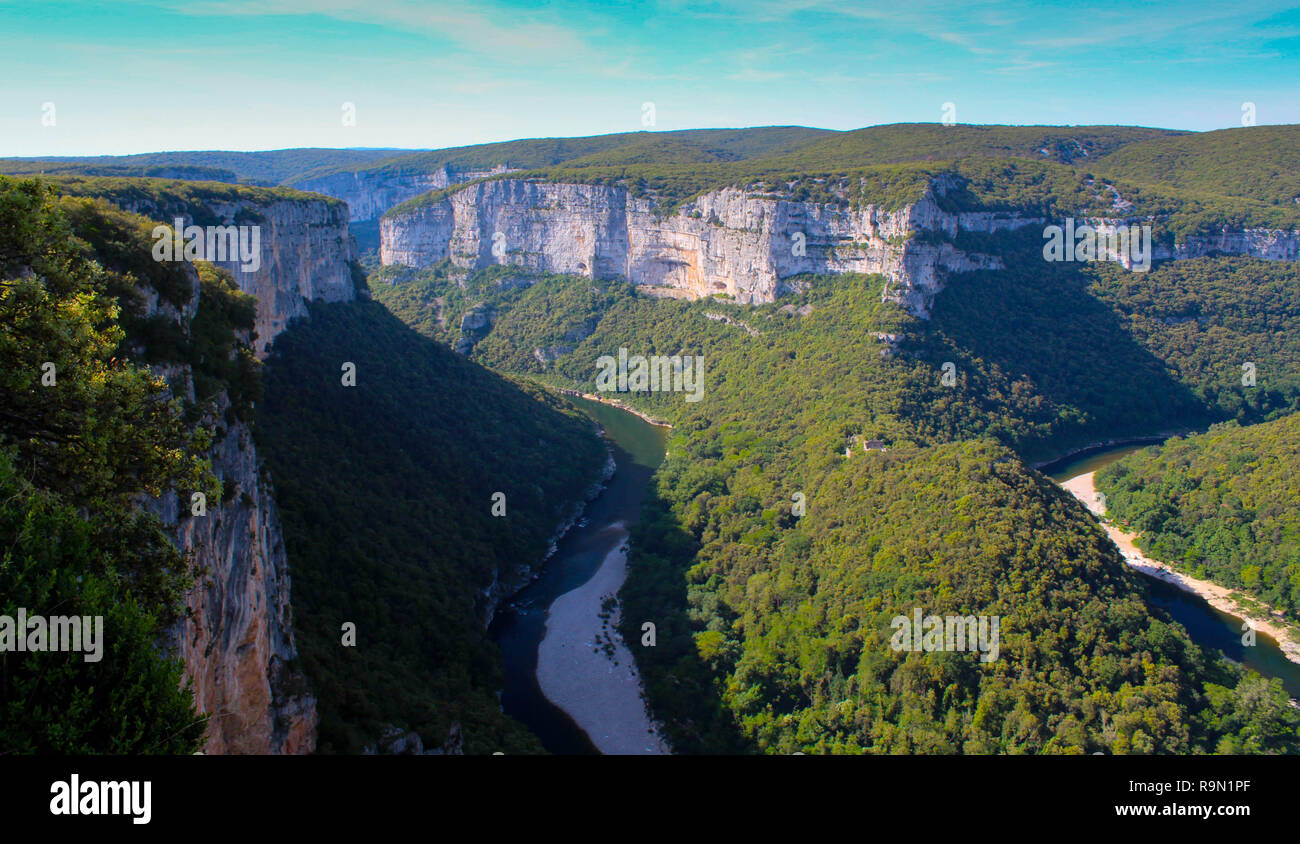 Beeindruckend gogres de l'Ardeche in Frankreich Stockfoto