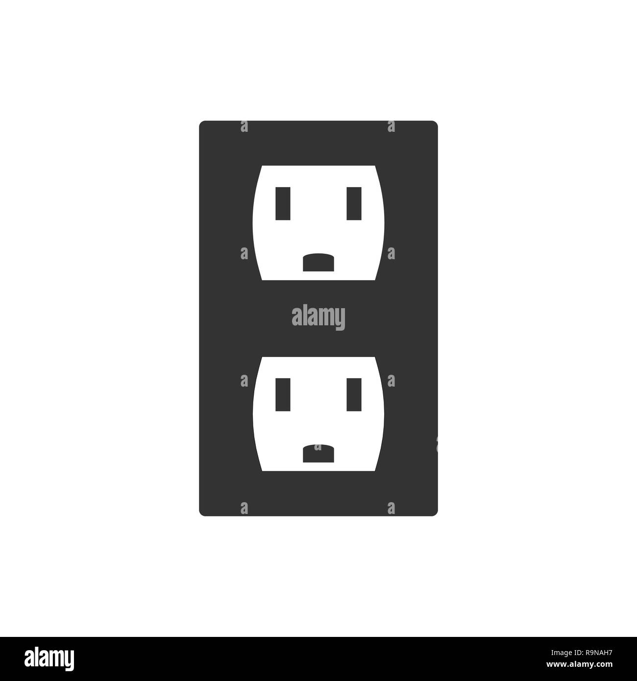 MobilePower Steckdose Symbol. Vector Illustration, flache Bauweise Stock Vektor