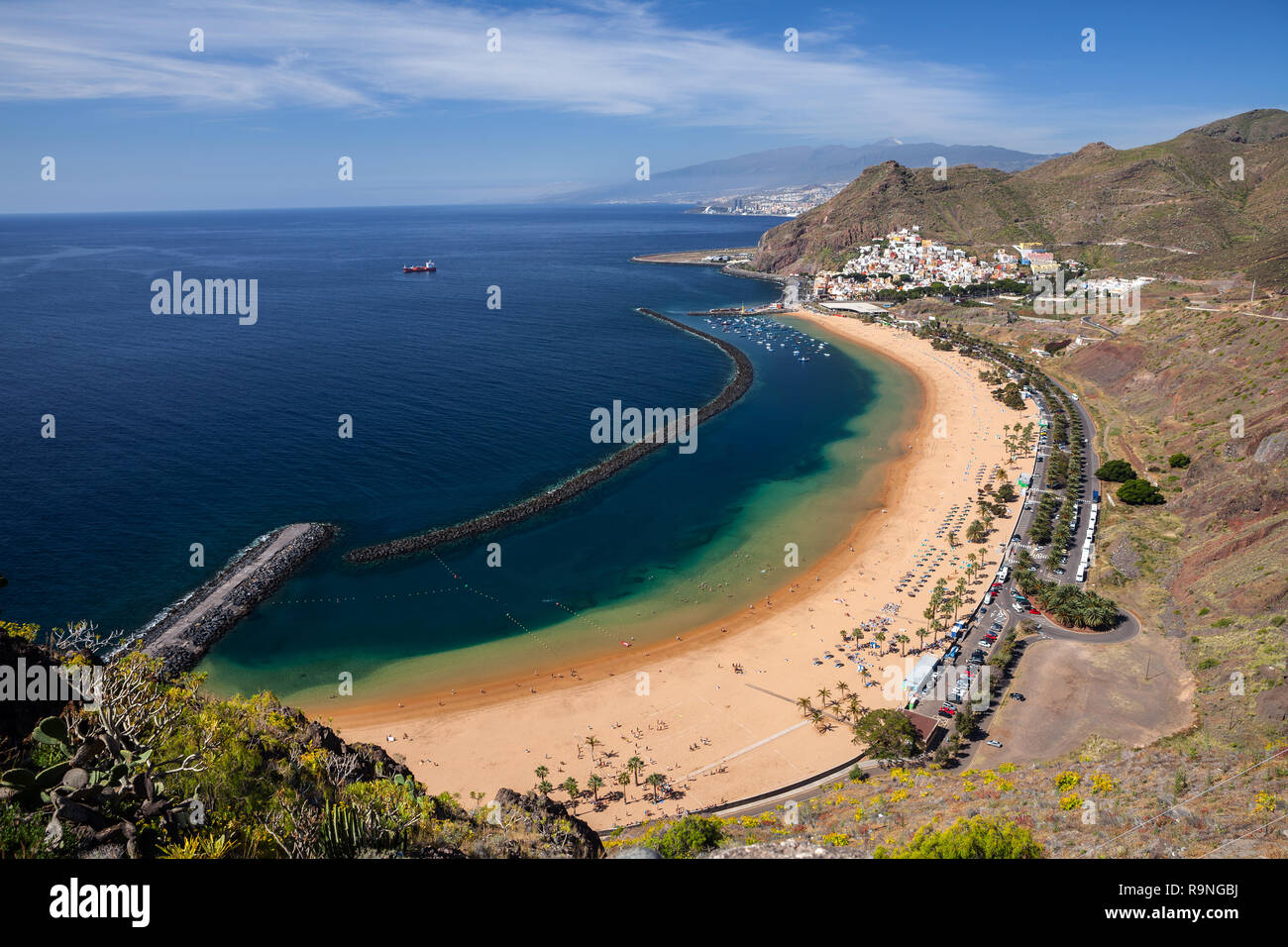 Teresitas Strand auf Teneriffa, Kanarische Inseln, Spanien. Stockfoto