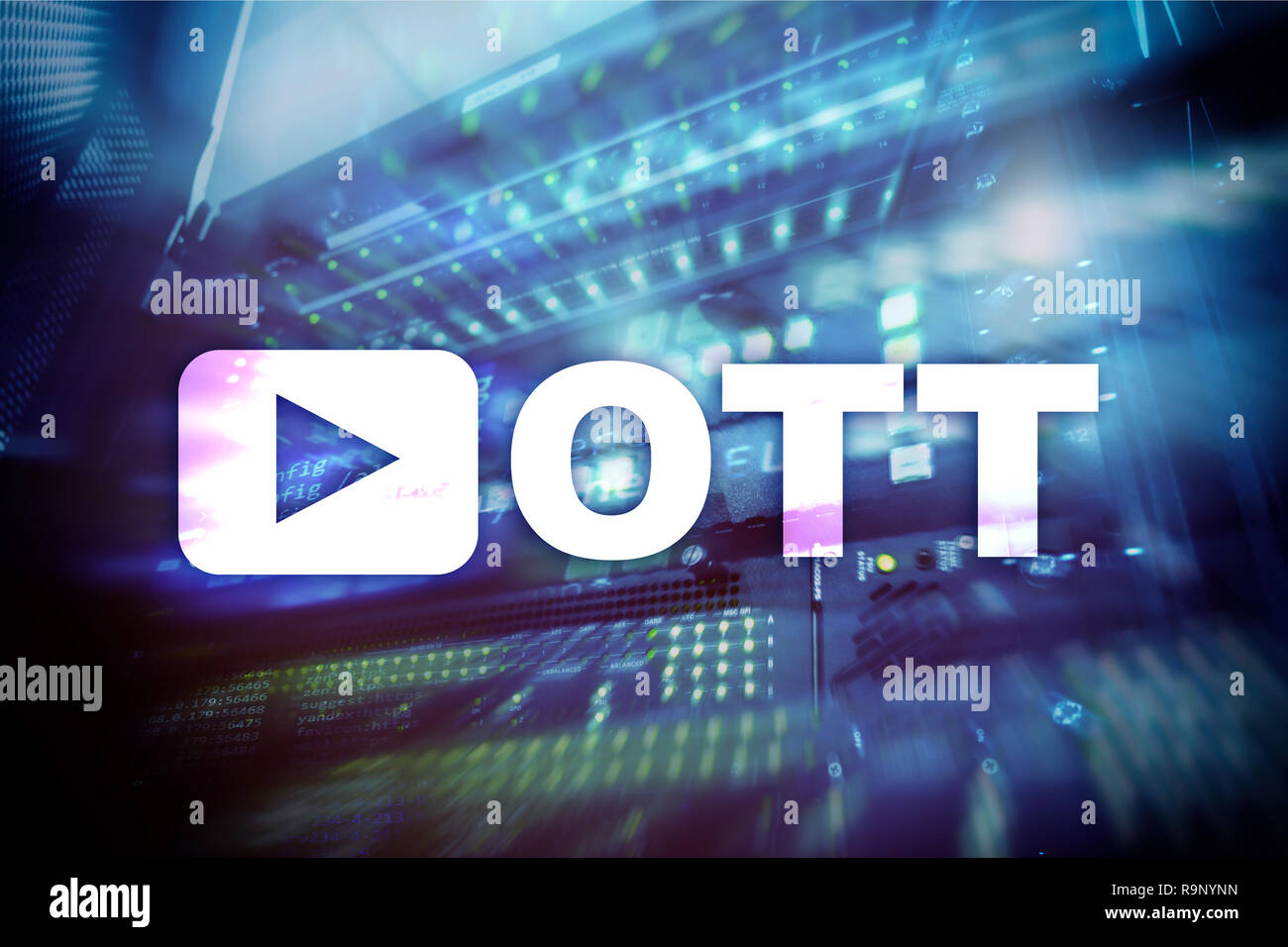 OTT, IPTV, Video Streaming über das Internet. Stockfoto