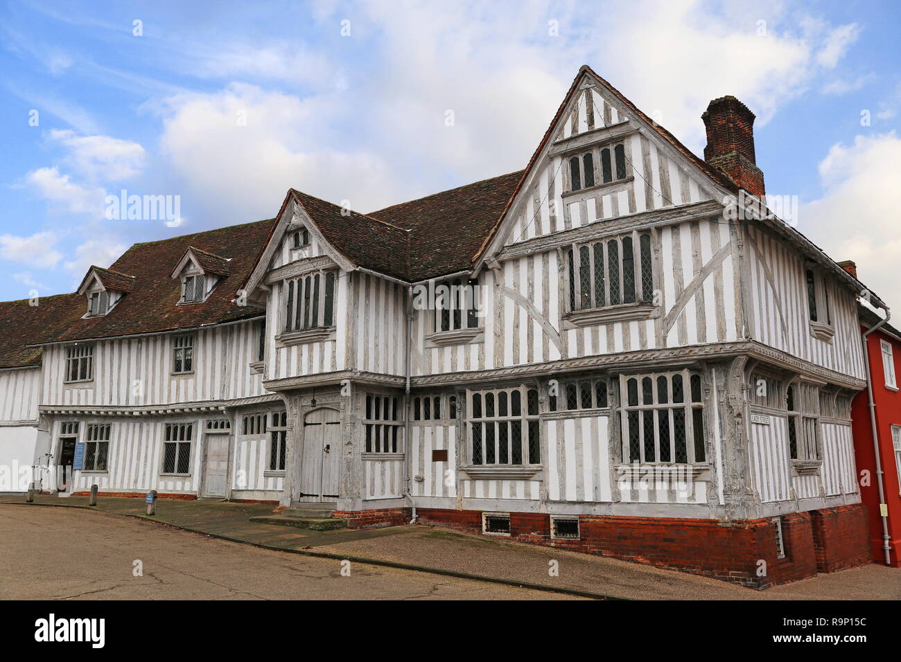 Guildhall von Corpus Christi, Market Place, Lavenham, Grieskirchen Bezirk, Suffolk, East Anglia, England, Großbritannien, USA, UK, Europa Stockfoto