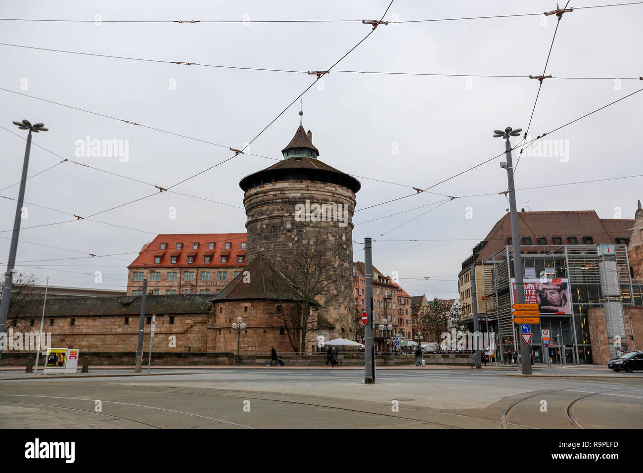 Blick auf die Altstadt von Nürnberg. Bayern, Deutschland. Stockfoto