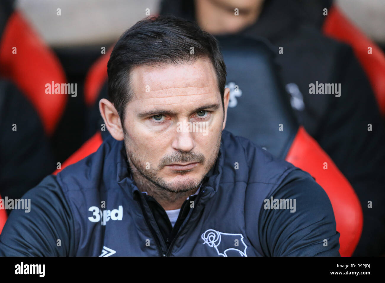 26. Dezember 2018, Bramall Lane, Sheffield, England; Sky Bet Meisterschaft, Sheffield United vs Derby; Frank Lampard Manager von Derby County vor Start der Credit: Mark Cosgrove/News Bilder der Englischen Football League Bilder unterliegen DataCo Lizenz Stockfoto