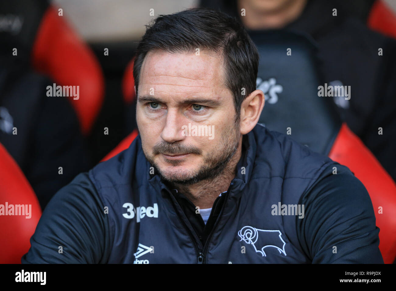 26. Dezember 2018, Bramall Lane, Sheffield, England; Sky Bet Meisterschaft, Sheffield United vs Derby; Frank Lampard Manager von Derby County Credit: Mark Cosgrove/News Bilder der Englischen Football League Bilder unterliegen DataCo Lizenz Stockfoto