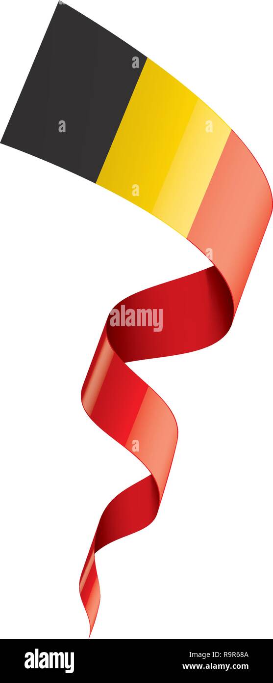 Belgien Flagge, Vector Illustration auf weißem Hintergrund Stock Vektor