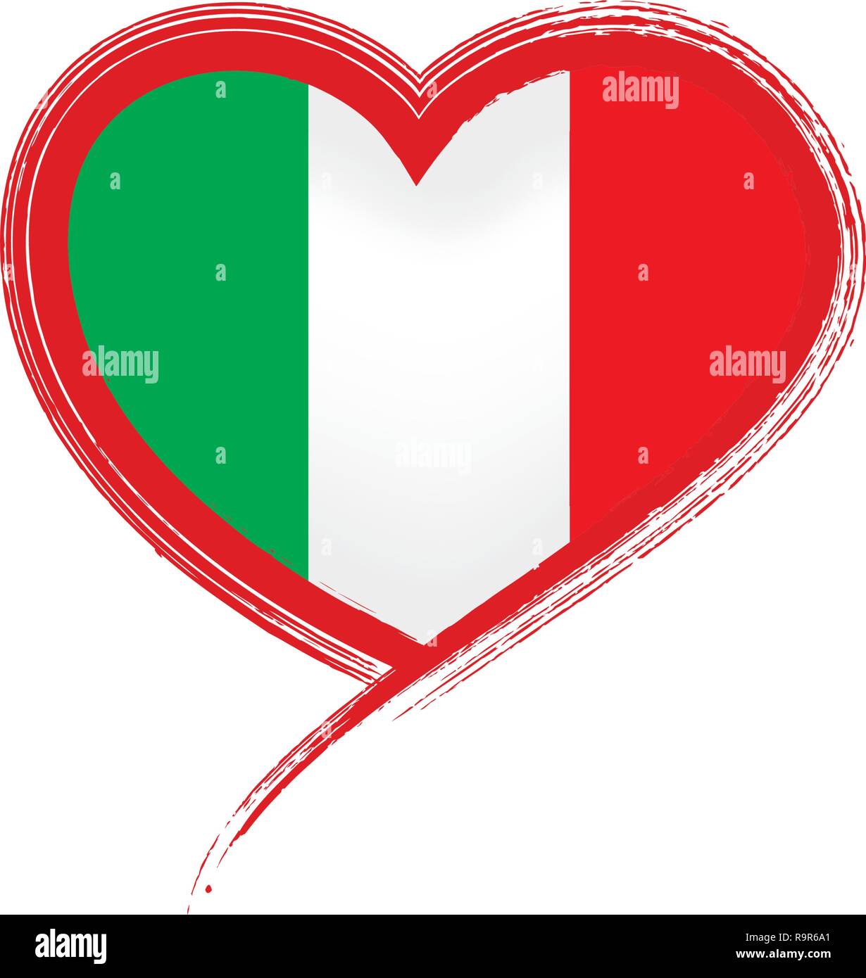 Grunge italien flagge herz Stock-Vektorgrafiken kaufen - Alamy