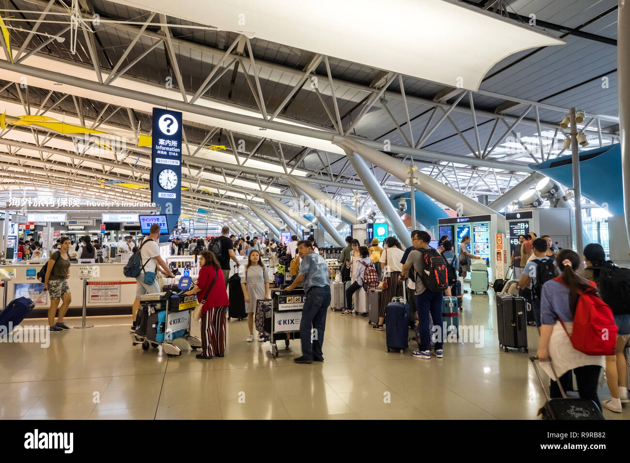 Osaka, Japan - 31. August 2018: Einrichtung von Osaka International Airport Stockfoto