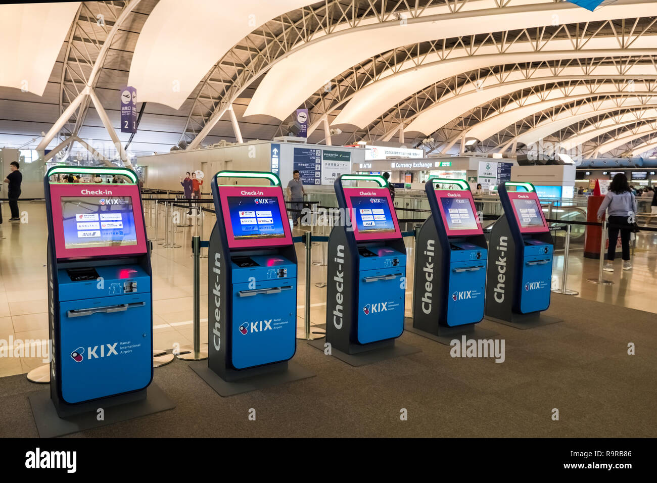 Osaka, Japan - 31. August 2018: Einrichtung von Osaka International Airport Stockfoto